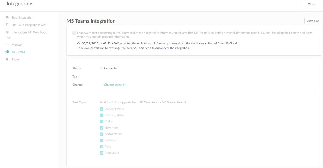 Microsoft Teams Integration